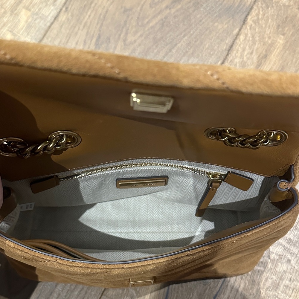 Tory Burch Kira Brown Quilted Shoulder Bag - Picture 5 of 5
